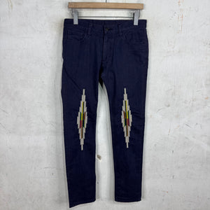 Number Nine Purple Aztec Jeans