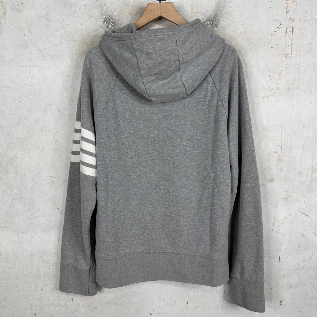 Thom Browne Grey Zipped Hoodie