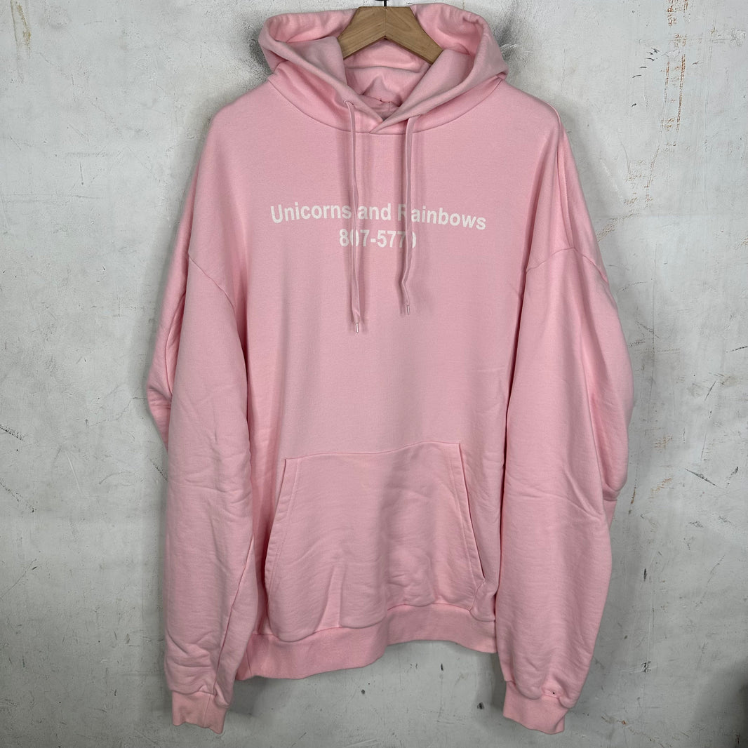 Vetements Pink Unicorn Hoodie