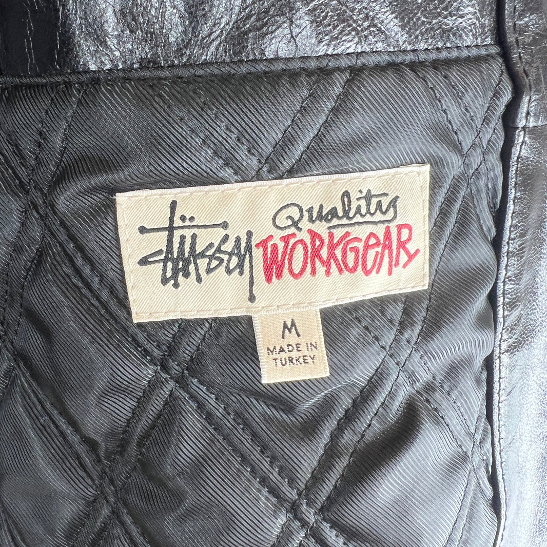 Stussy Black Garage Leather Jacket