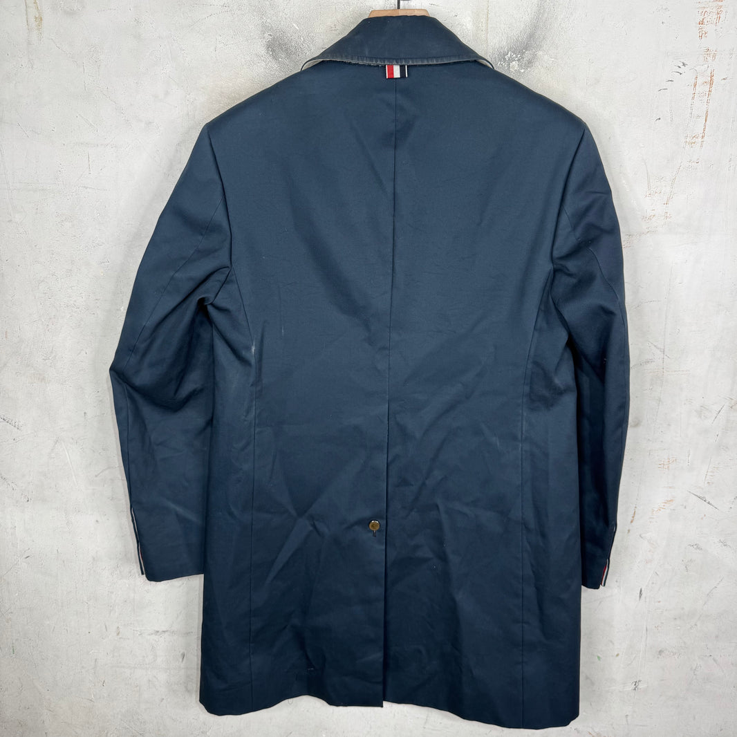 Thom Browne Heavy Nylon Gold Hardware Long Coat