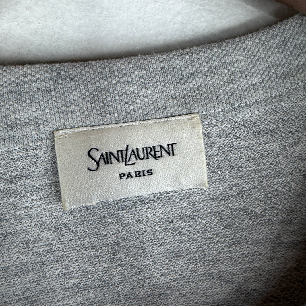 Saint Laurent Gray Logo T-Shirt