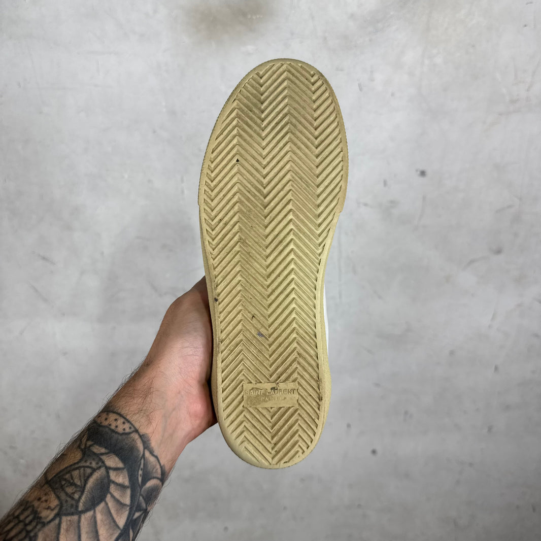 Saint Laurent Leather Court Signature Sneakers