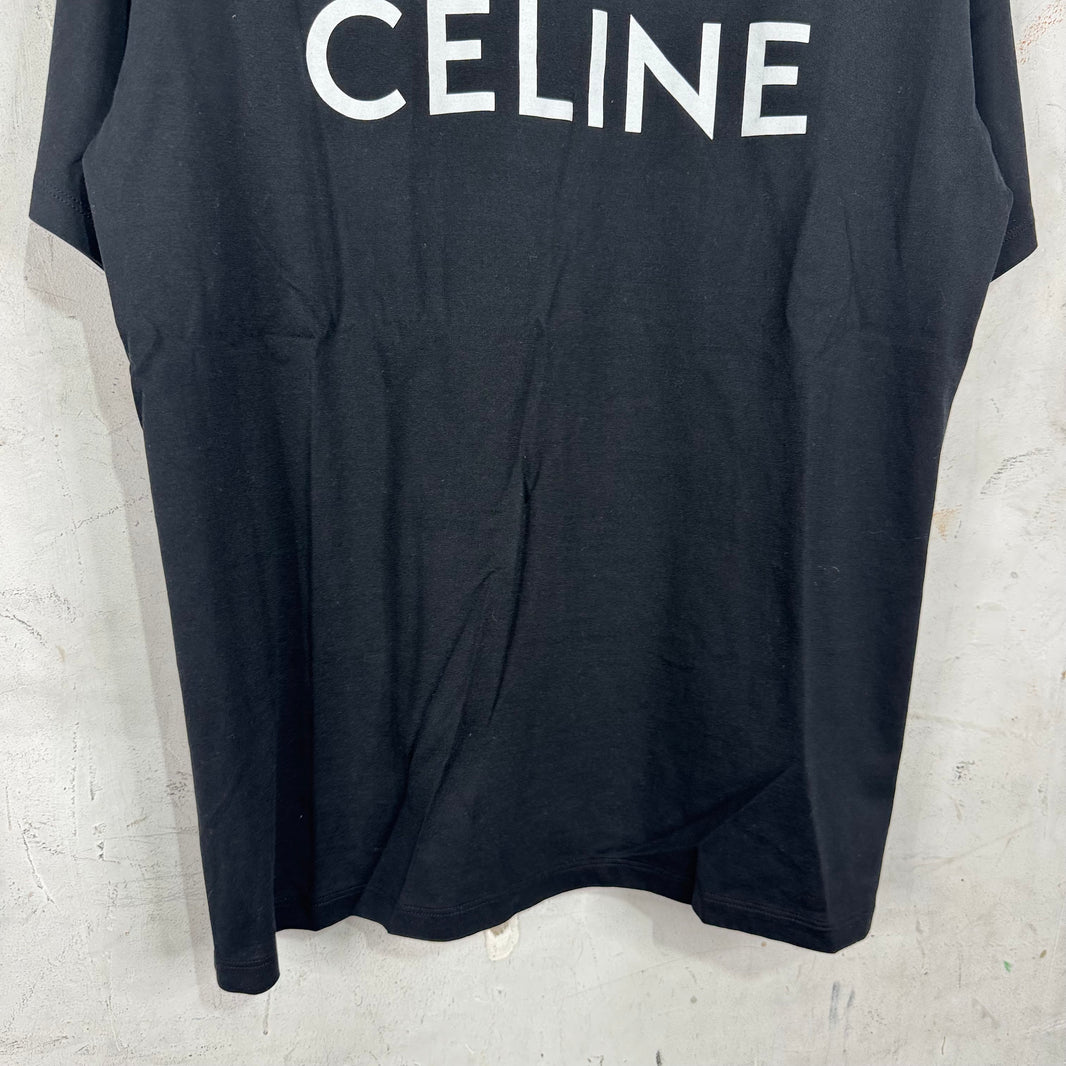 Celine Black Logo T-Shirt