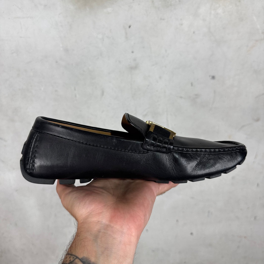 Louis Vuitton Gold Buckled Driver Shoes