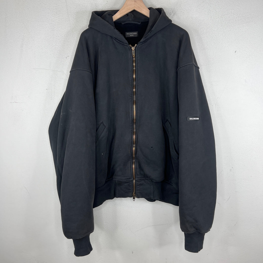 Balenciaga Cotton Hooded Bomber Jacket