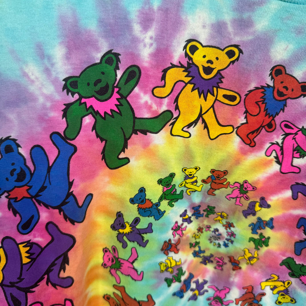 Vintage Grateful Dead Cropped Tie-dye Bears T-Shirt