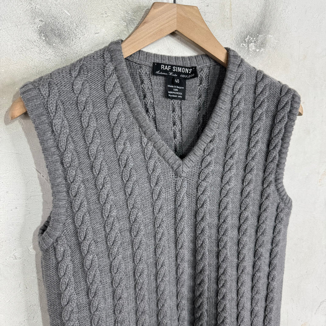 Raf Simons AW99-00 Cable Knit Sweater Vest
