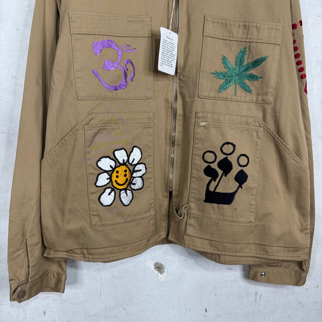 Cactus Plant Flea Market Knowledge Embroidered Jacket