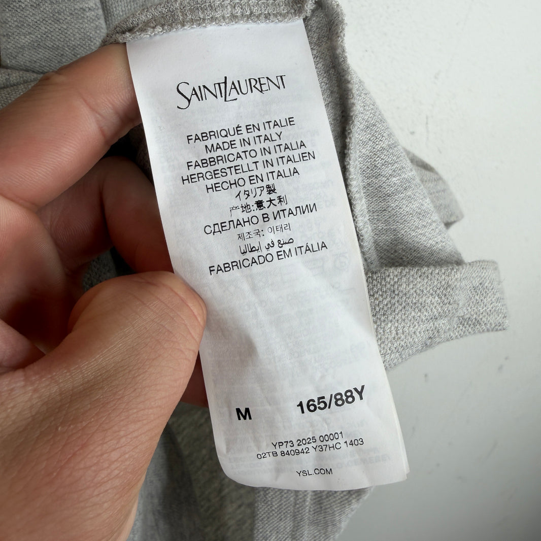 Saint Laurent Gray Logo T-Shirt