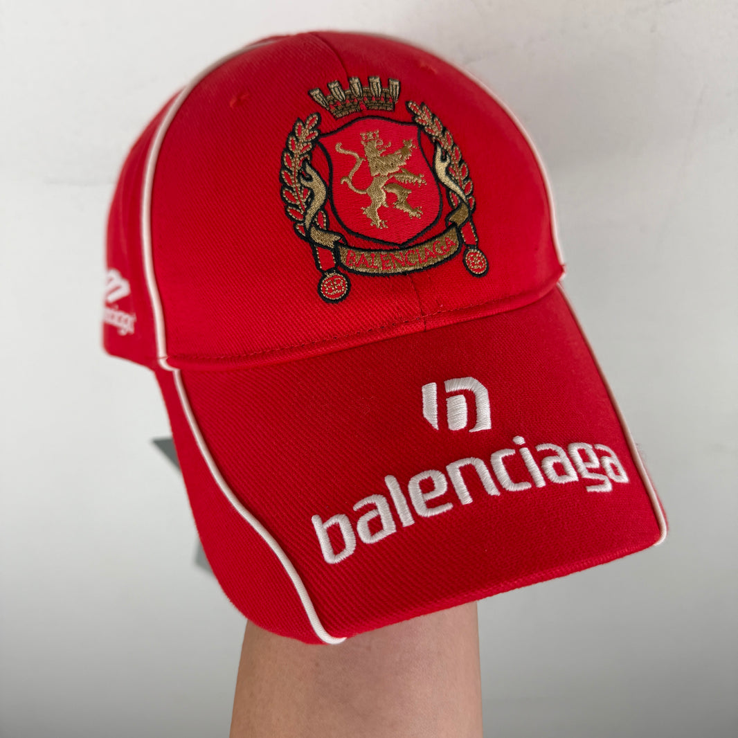 Balenciaga Aoyama Red Lion Crest Hat