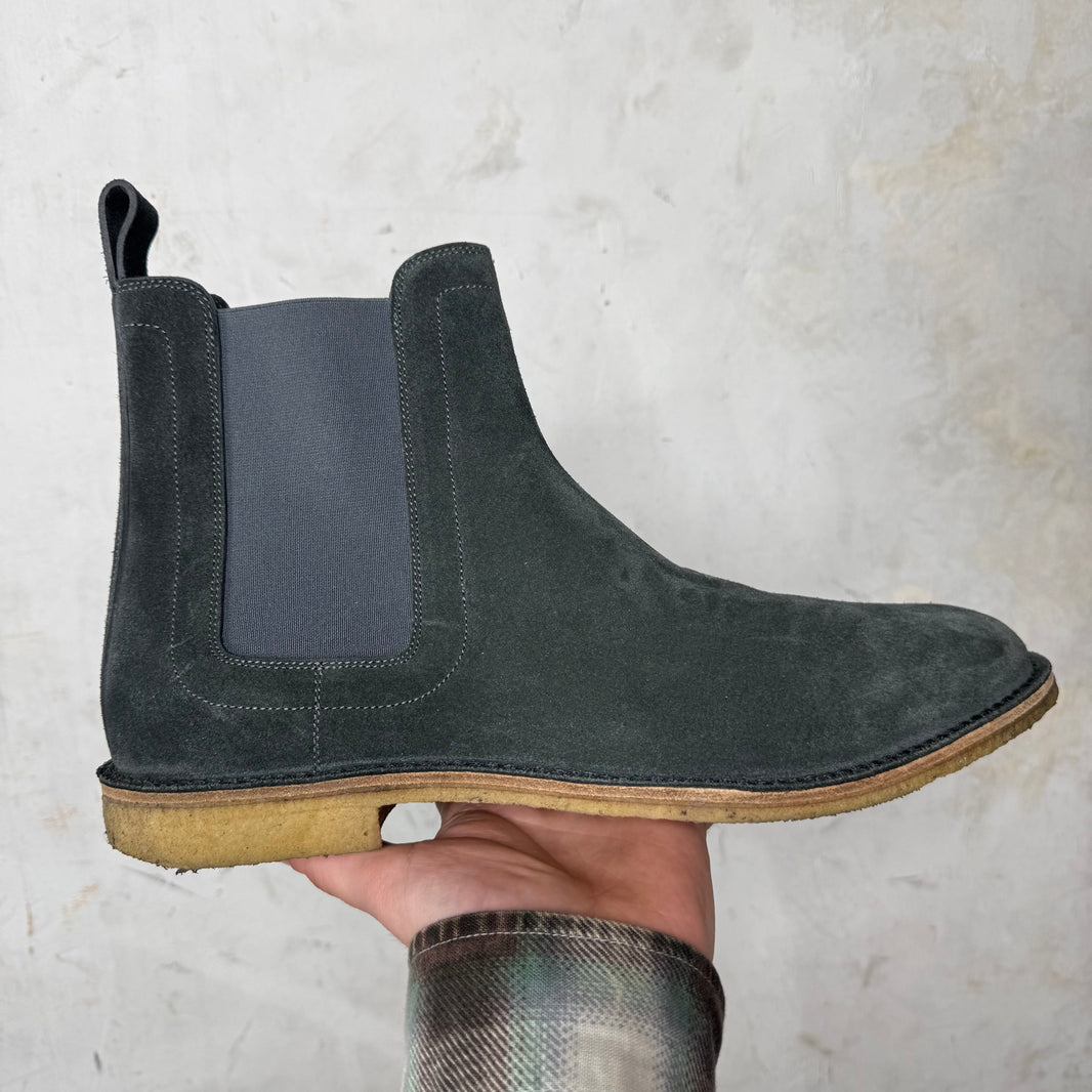Bottega Veneta blue gray Chelsea boots Bottega Veneta Navy Blue Karung Chelsea Boots Size 39  main image 4