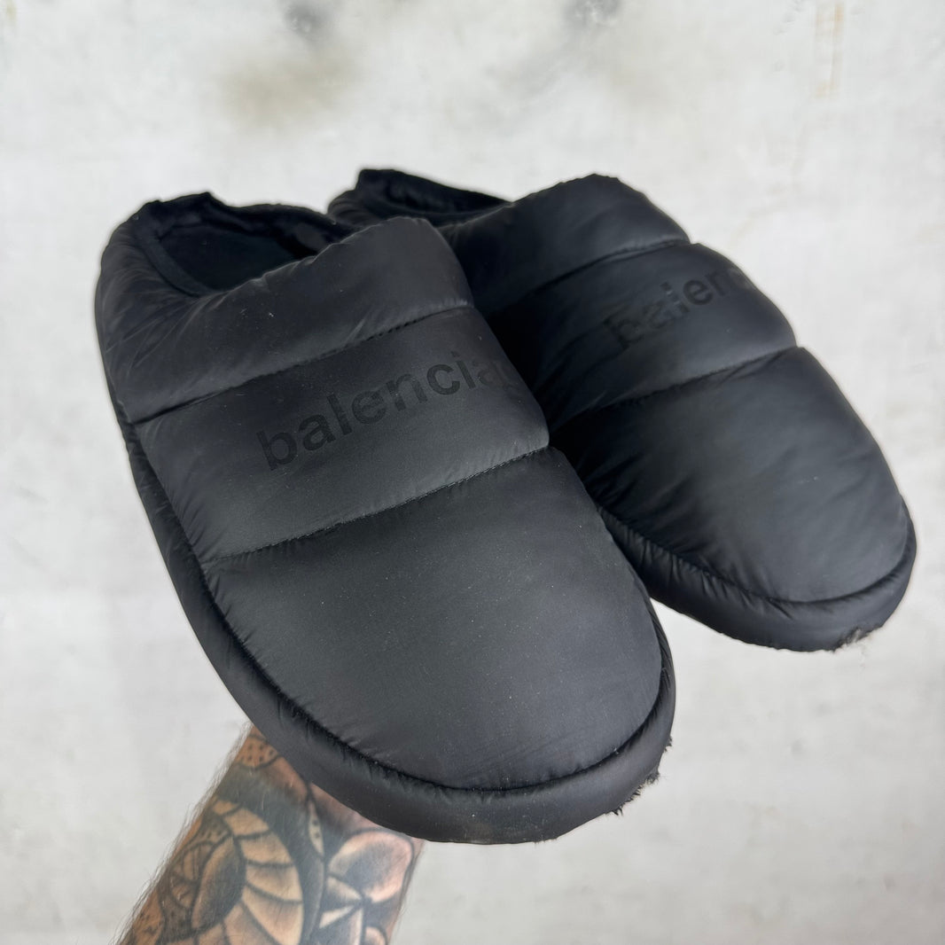 Balenciaga Padded Logo Mules