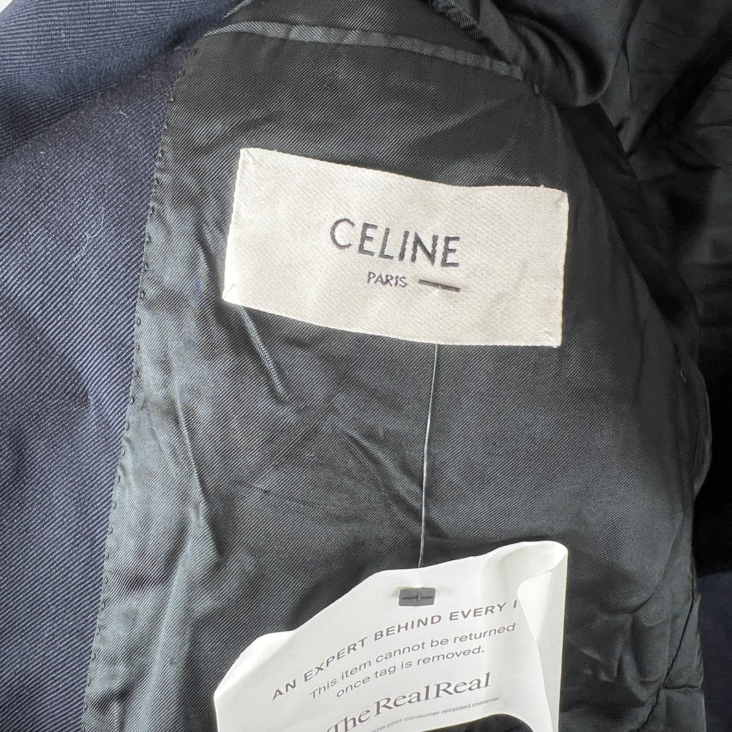 Celine Navy Double Breasted Blazer