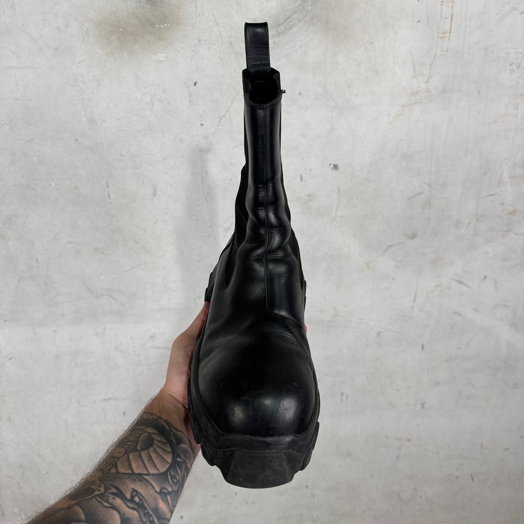 Rick Owens Leather Bozo Beetle Boots
