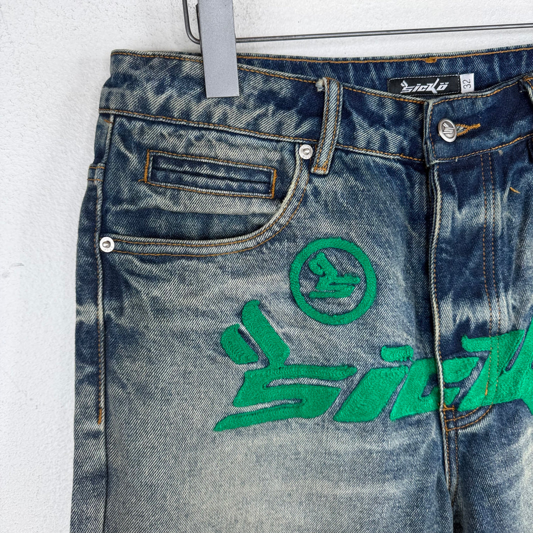 Sicko Embroidered Jeans