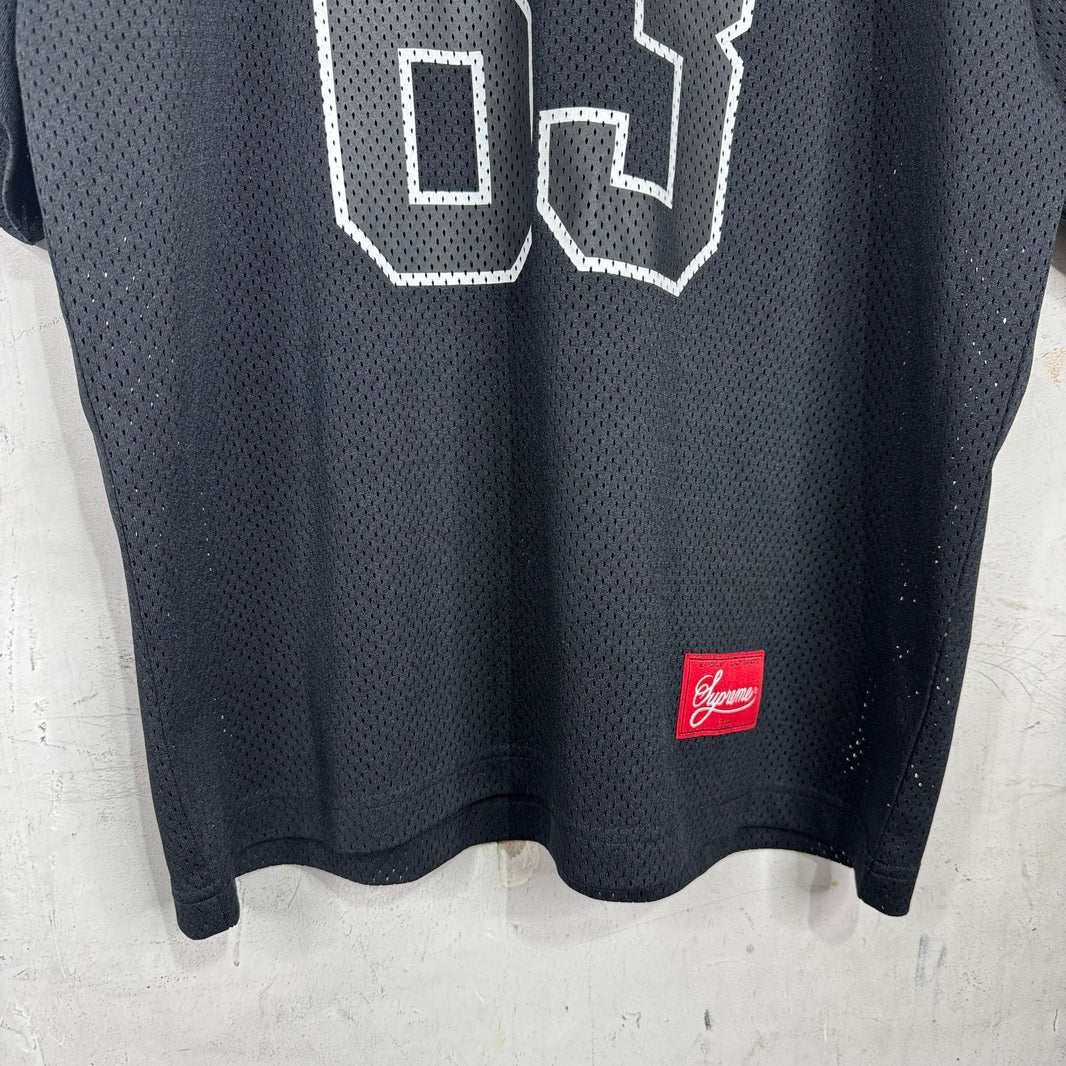 Supreme Mesh Black Logo Jersey