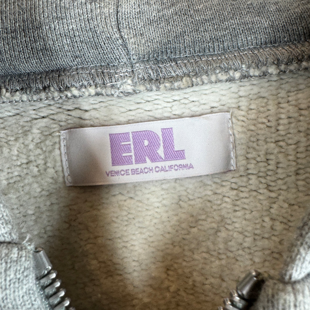 ERL Grey Swirl Zip-Up Hoodie