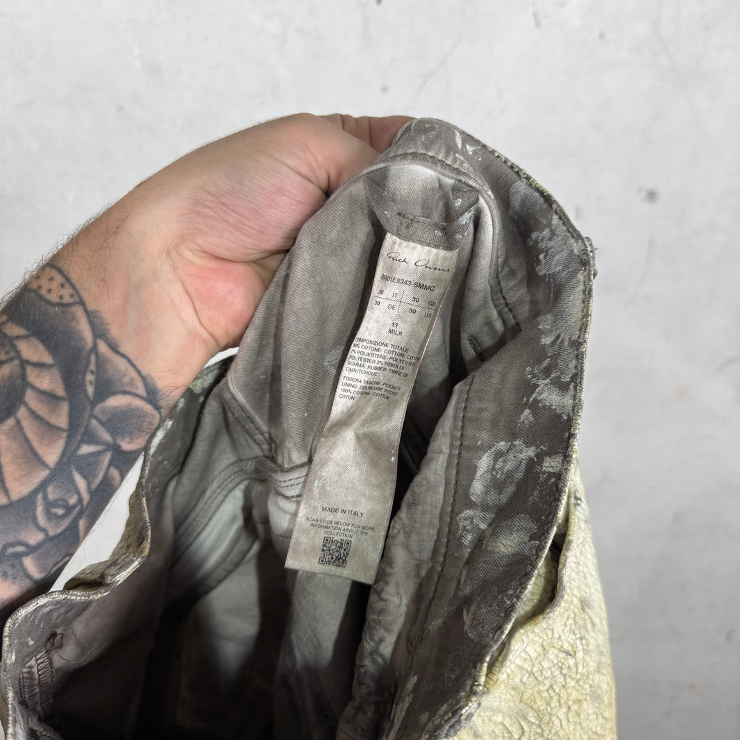 Rick Owens Painted Banana Bolan Jeans