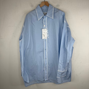 MM6 Worn Effect Poplin Button Up LS Shirt