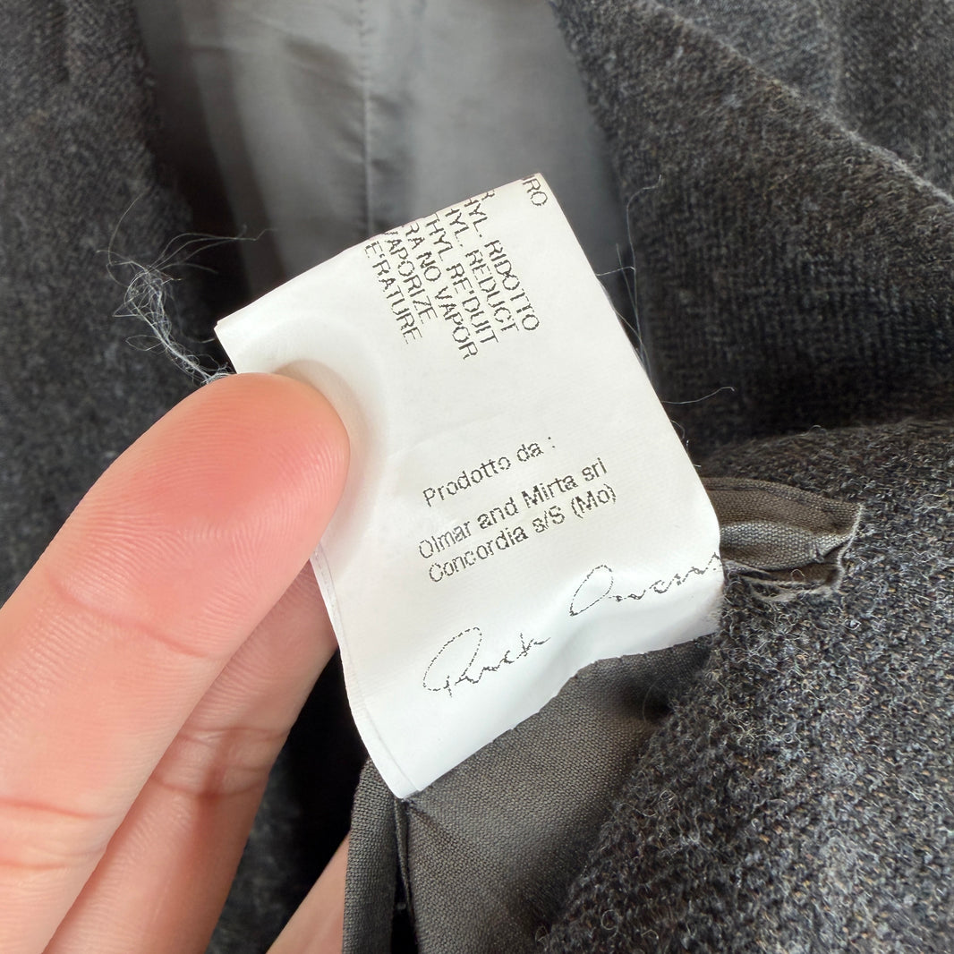 Rick Owens Wool Blend Single Button Blazer