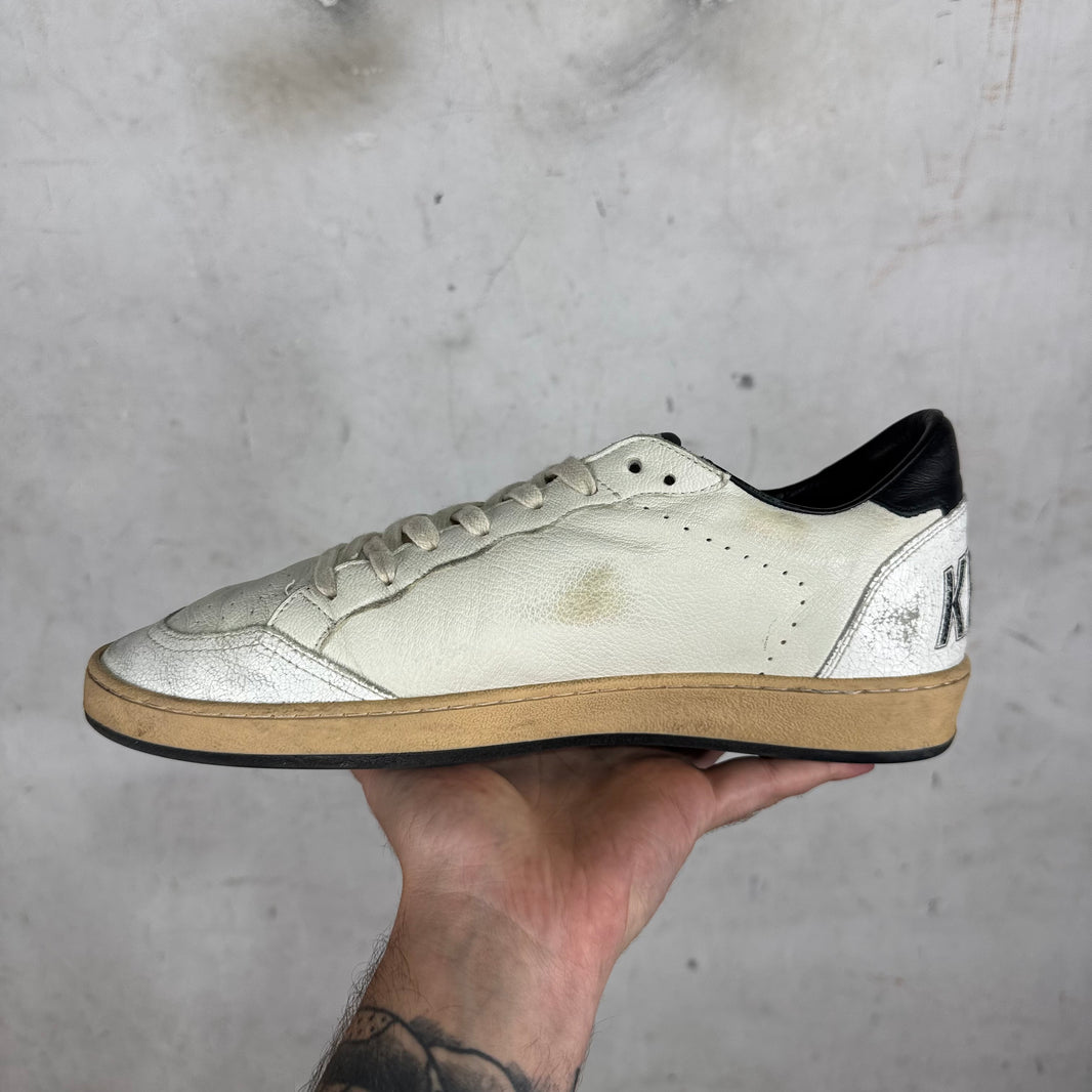 Golden Goose White/Black Ballstar Sneakers