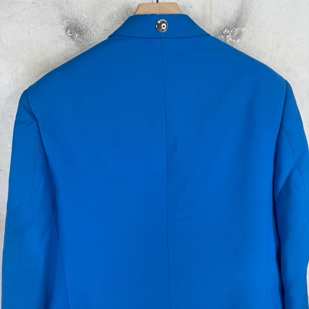 Burberry Double Breasted Silver Buttoned Blazer