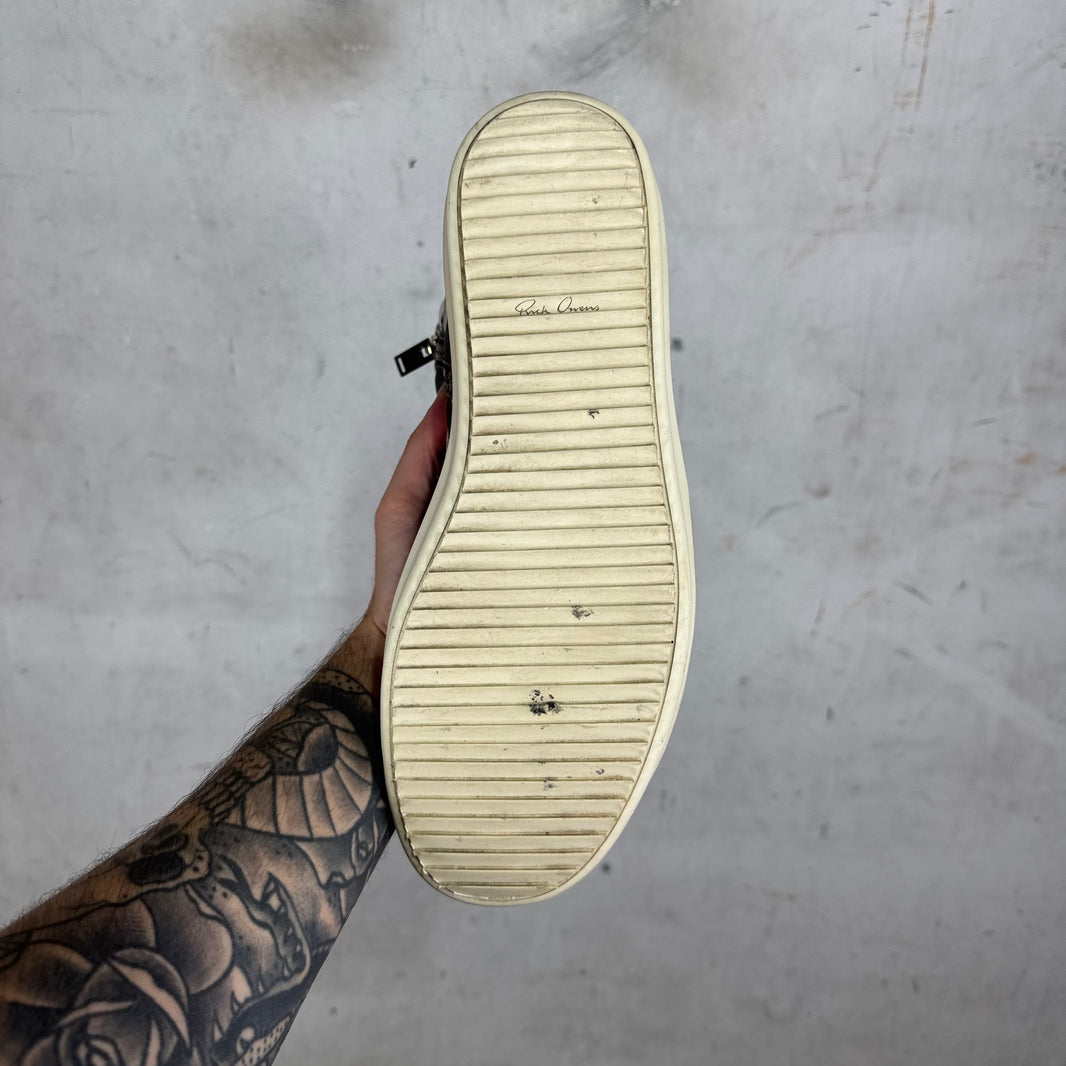 Rick Owens Grey Brushed Leather Geobaskets