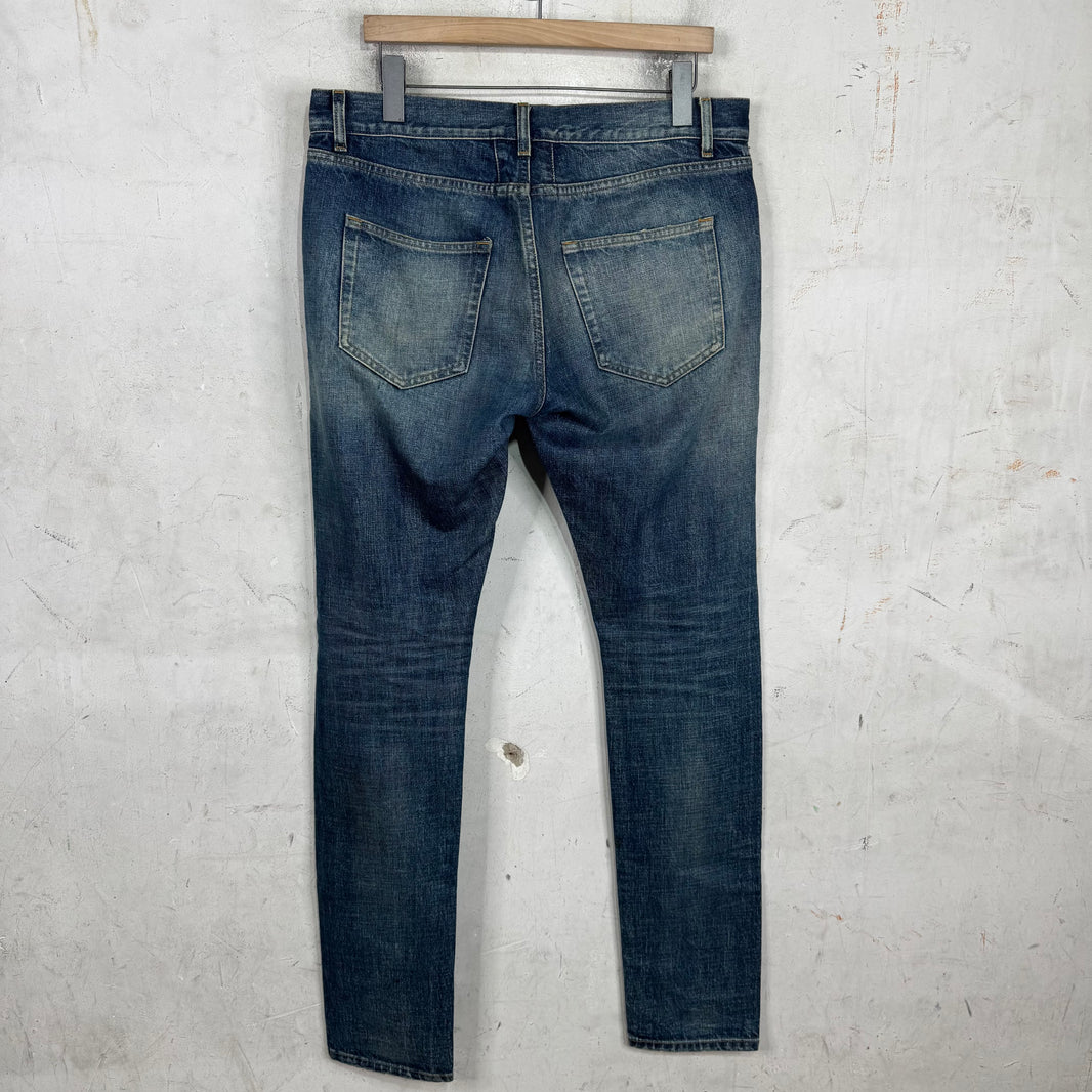 Saint Laurent Distressed Medium Wash D02 Jeans