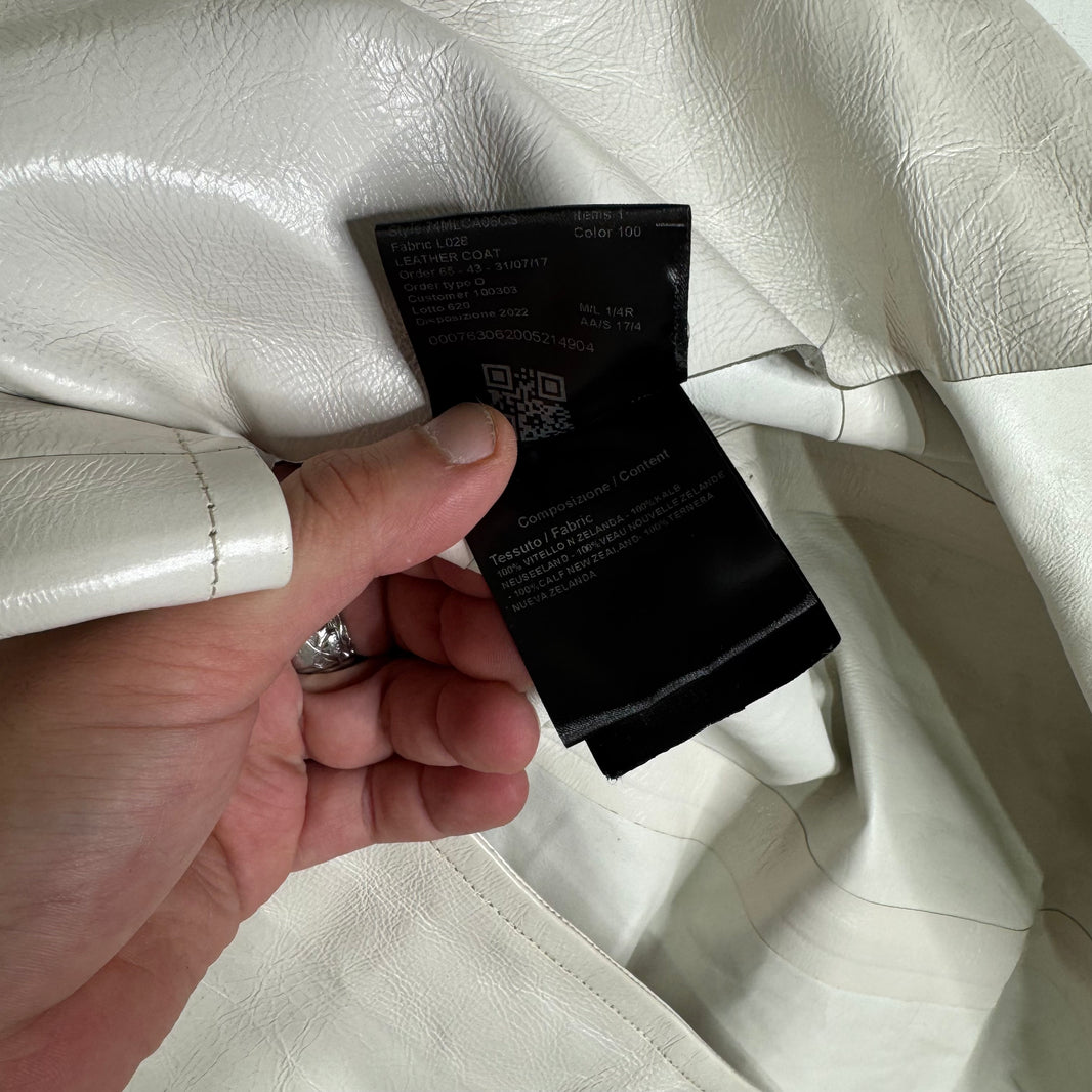 Calvin Klein 205W39NYC Sample Runway Leather Coat