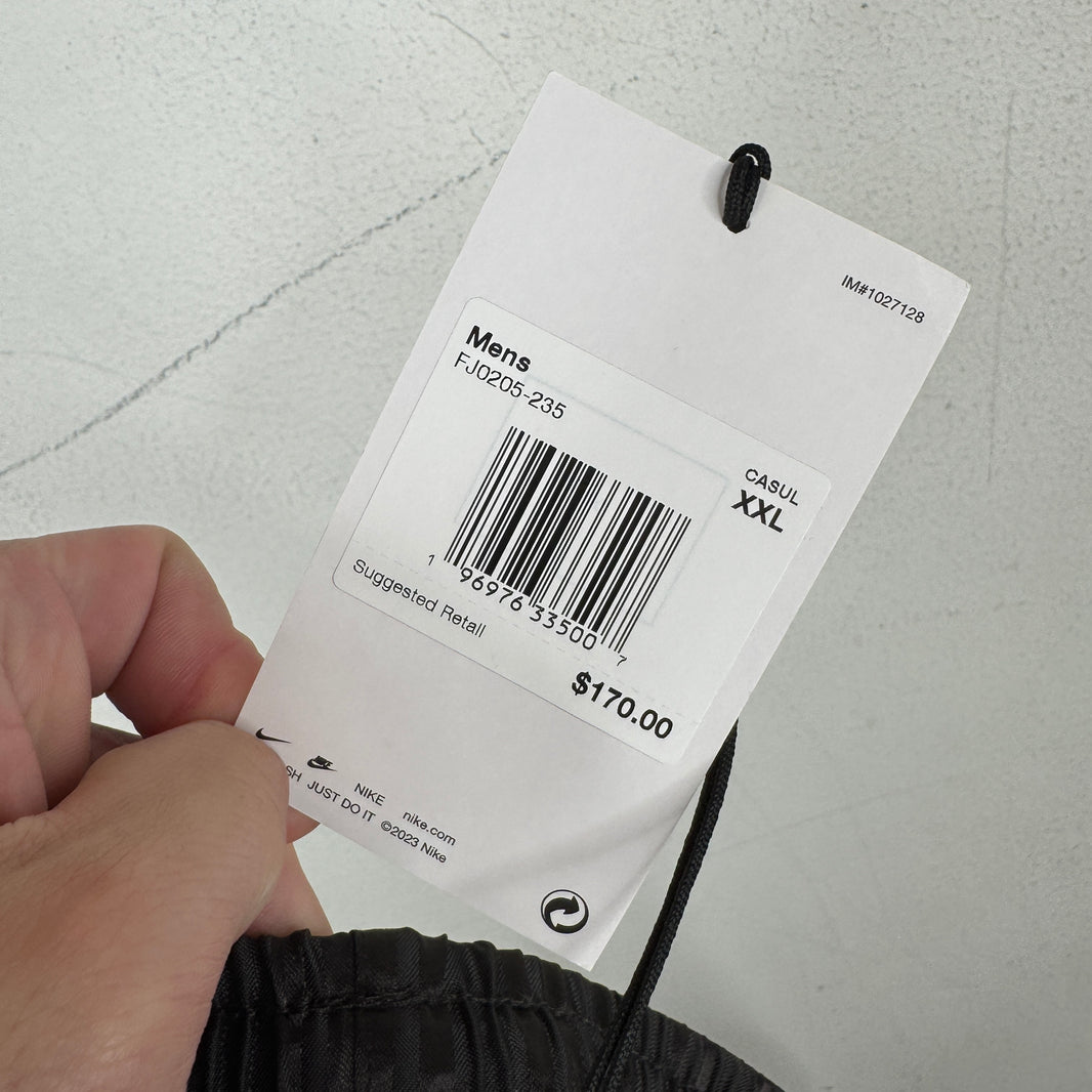 Bode Nike Brown Striped Swim Trunks