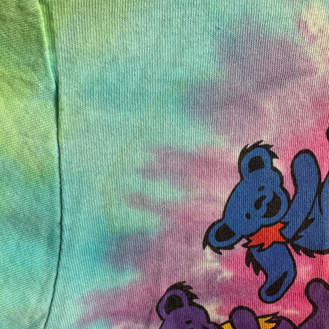Vintage Grateful Dead Cropped Tie-dye Bears T-Shirt