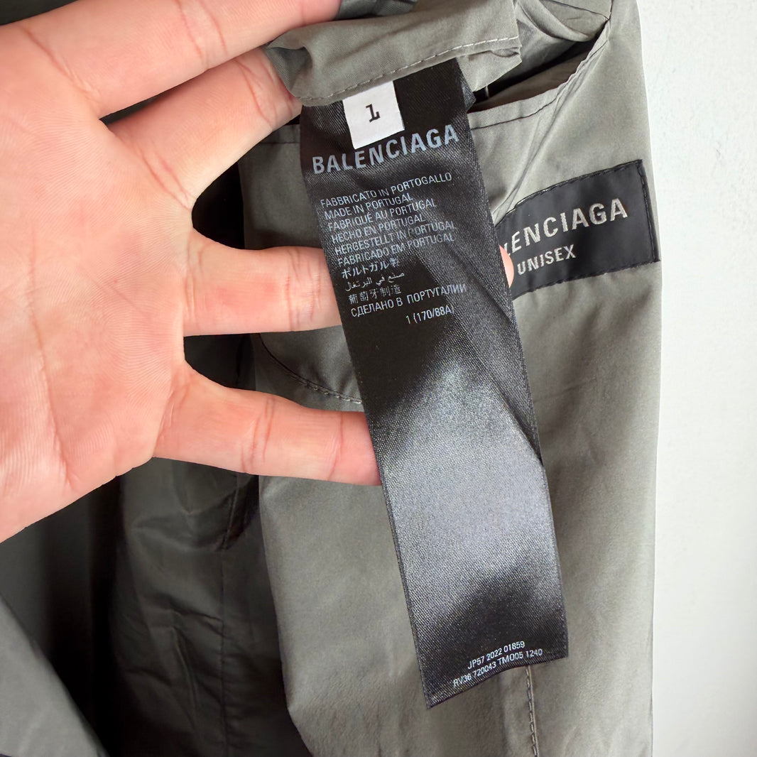 Balenciaga Gray Nylon Blazer Jacket