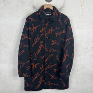 Supreme Script Logo Wool Peacoat