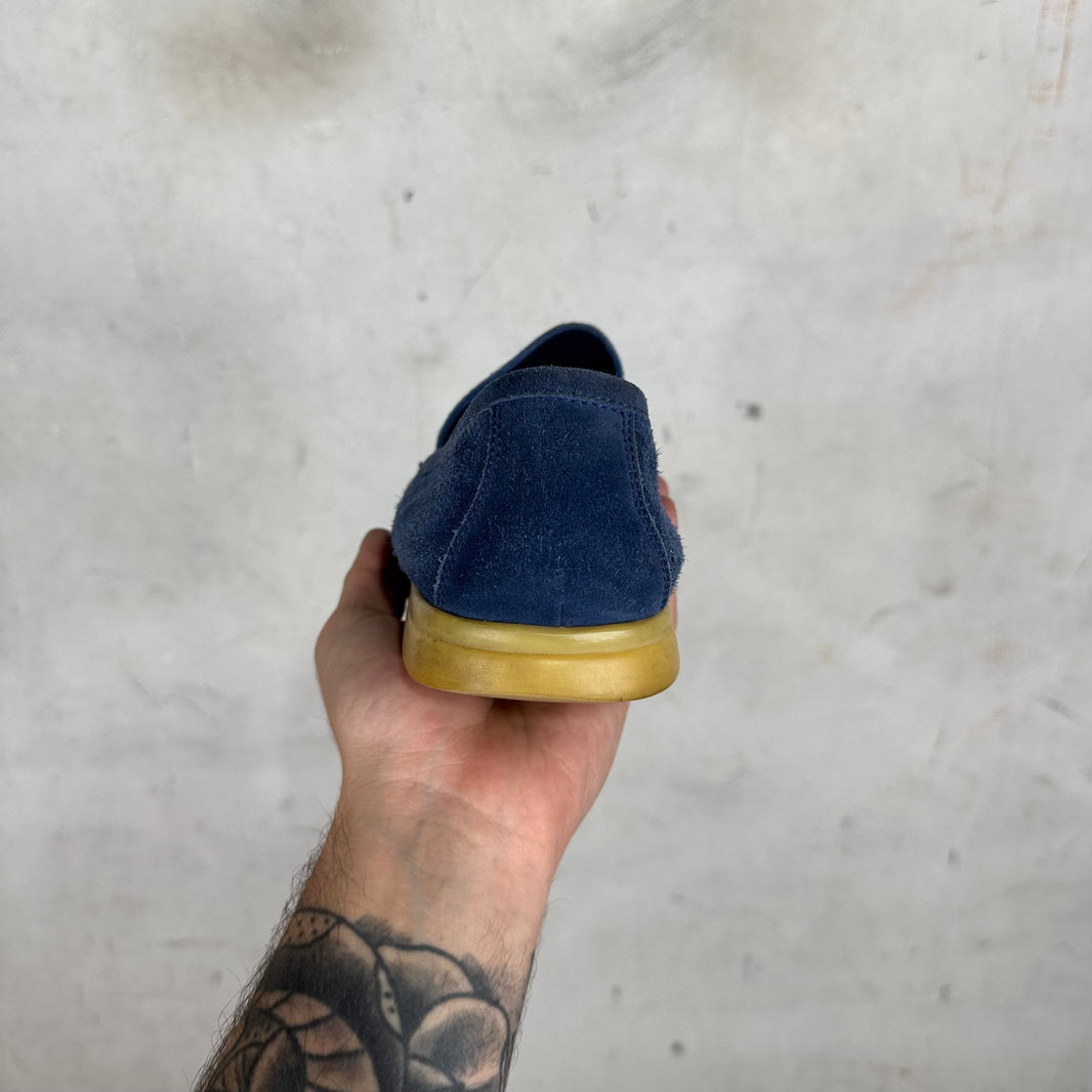 Loro Piana Navy Summer Walk Loafers