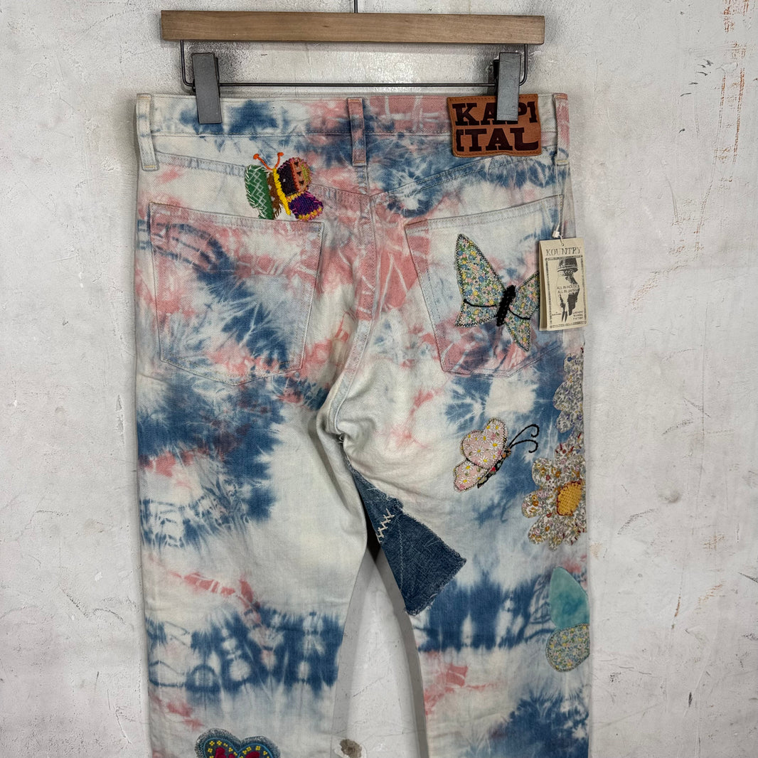 Kapital Tie Dye Patchwork Jeans