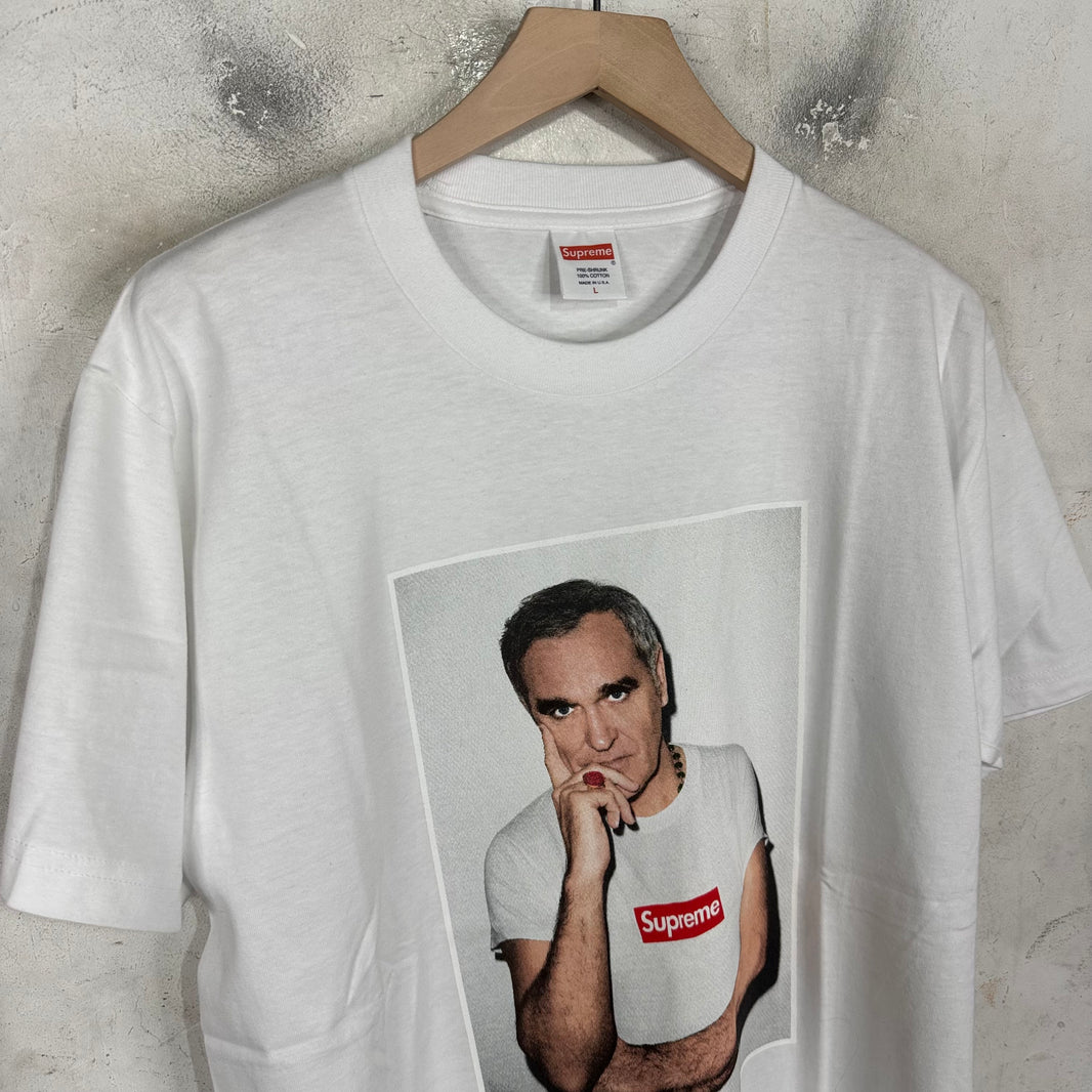 Supreme White Morrisey Test Print Sample T-Shirt