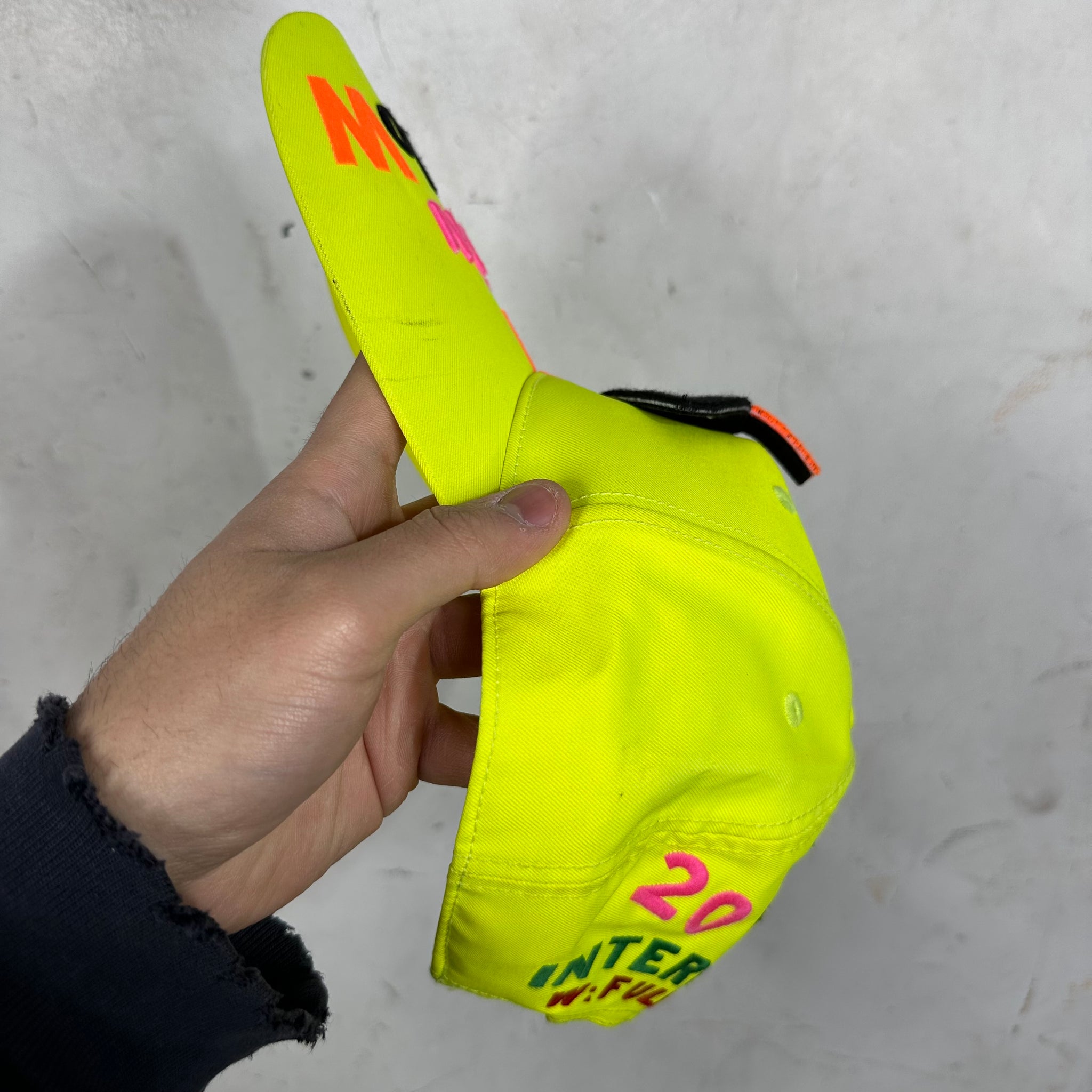 Walter Van Beirendonck Neon Shadow Cap