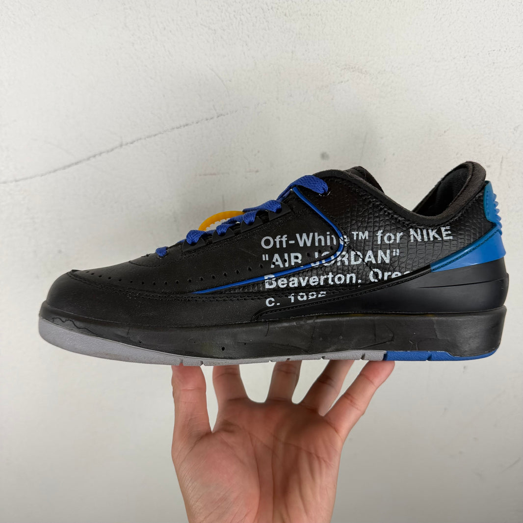 Off White Jordan 2 Black/Blue Sneakers