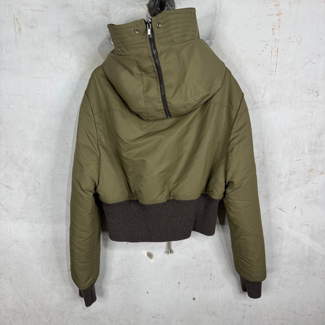 Rick Owens Luxor Cropped Ribbed Exploder Bomber