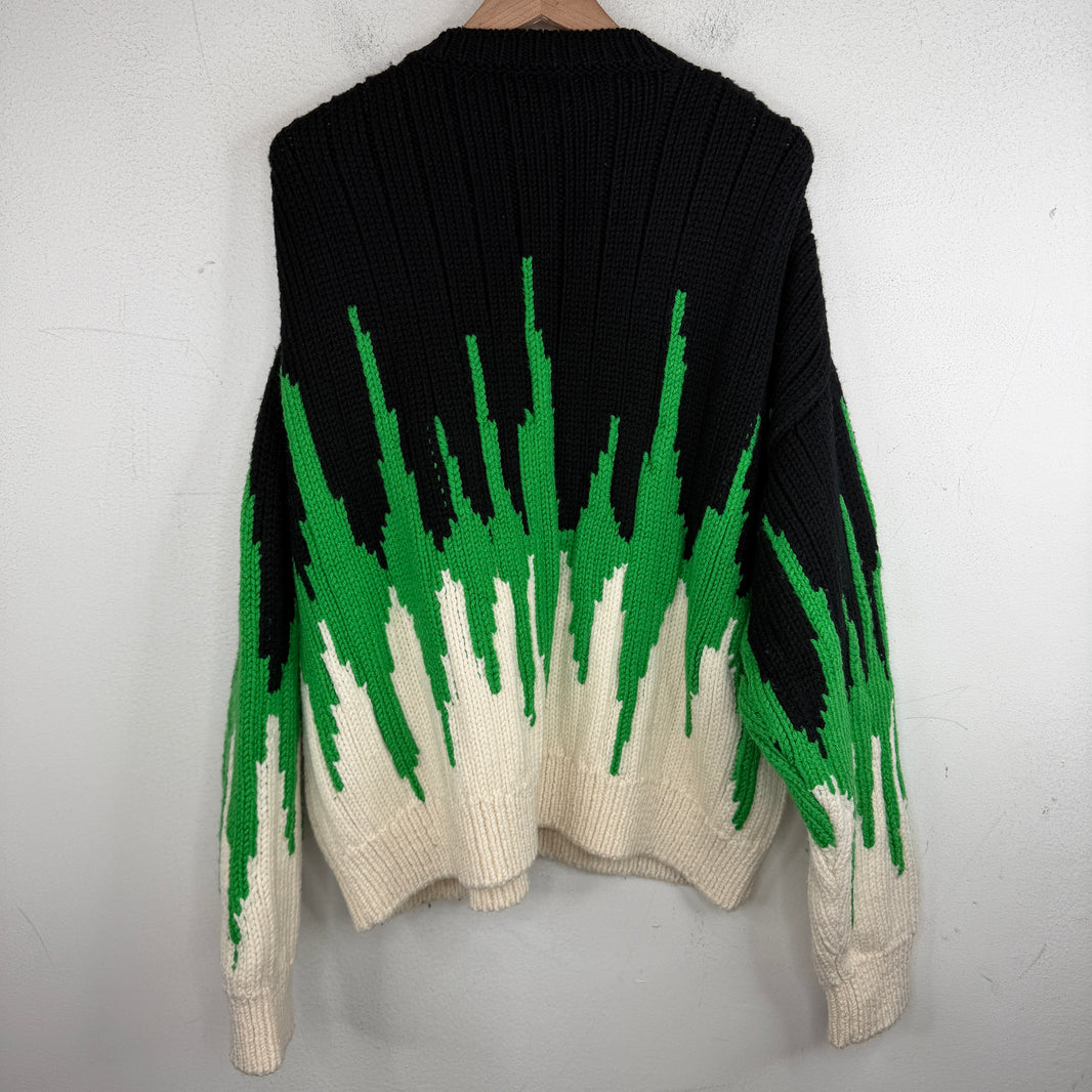 Bottega Veneta Wool Soundwave Split Knit Crewneck