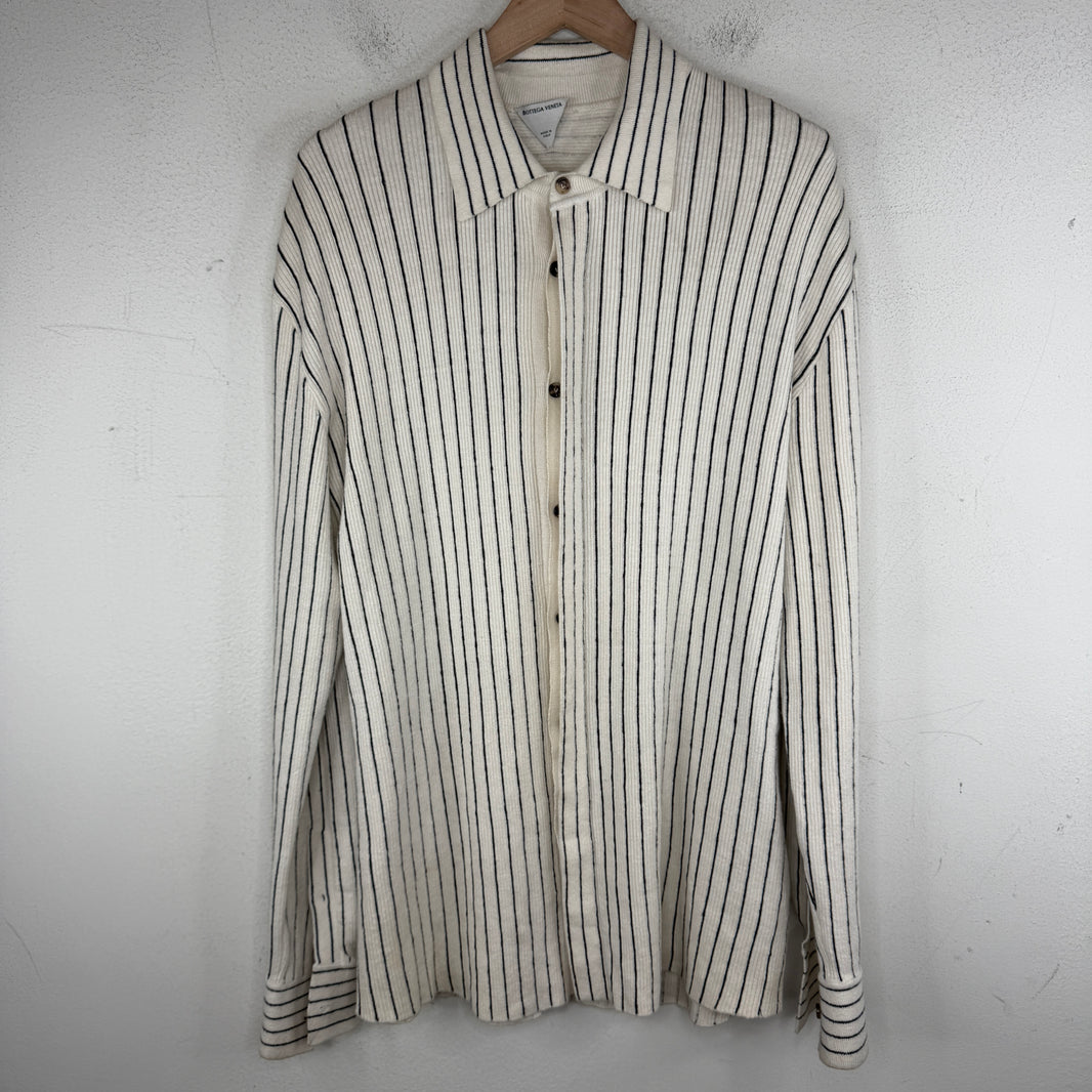 Bottega Veneta Striped Collared Sweater
