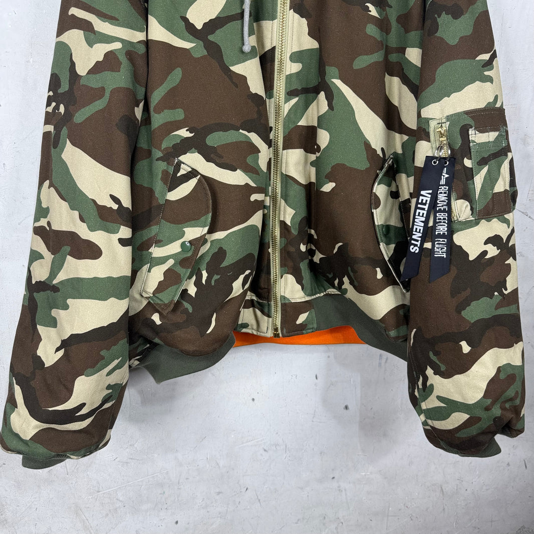 Vetements x Alpha Industries Camo Bomber
