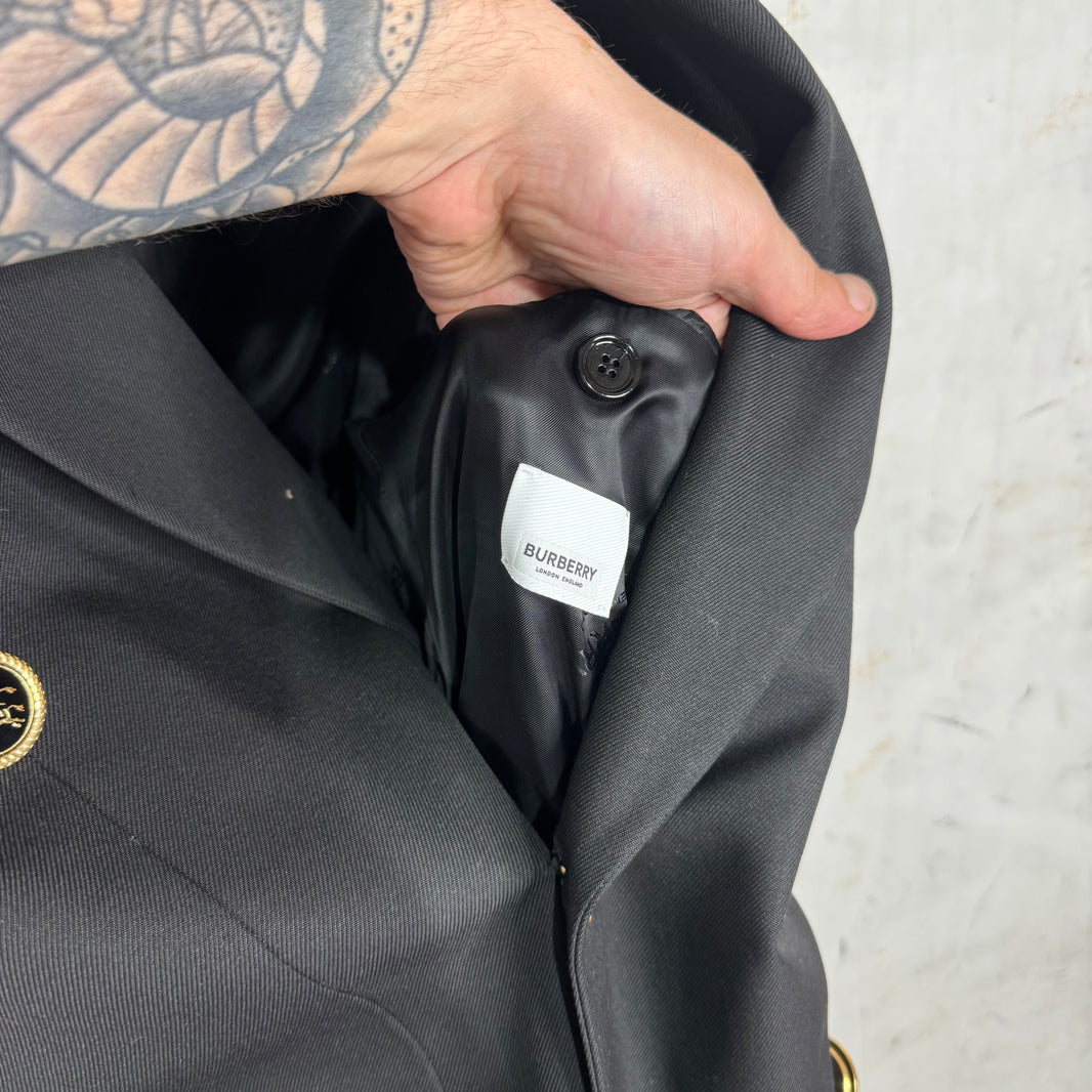 Burberry Black Double Breasted Blazer