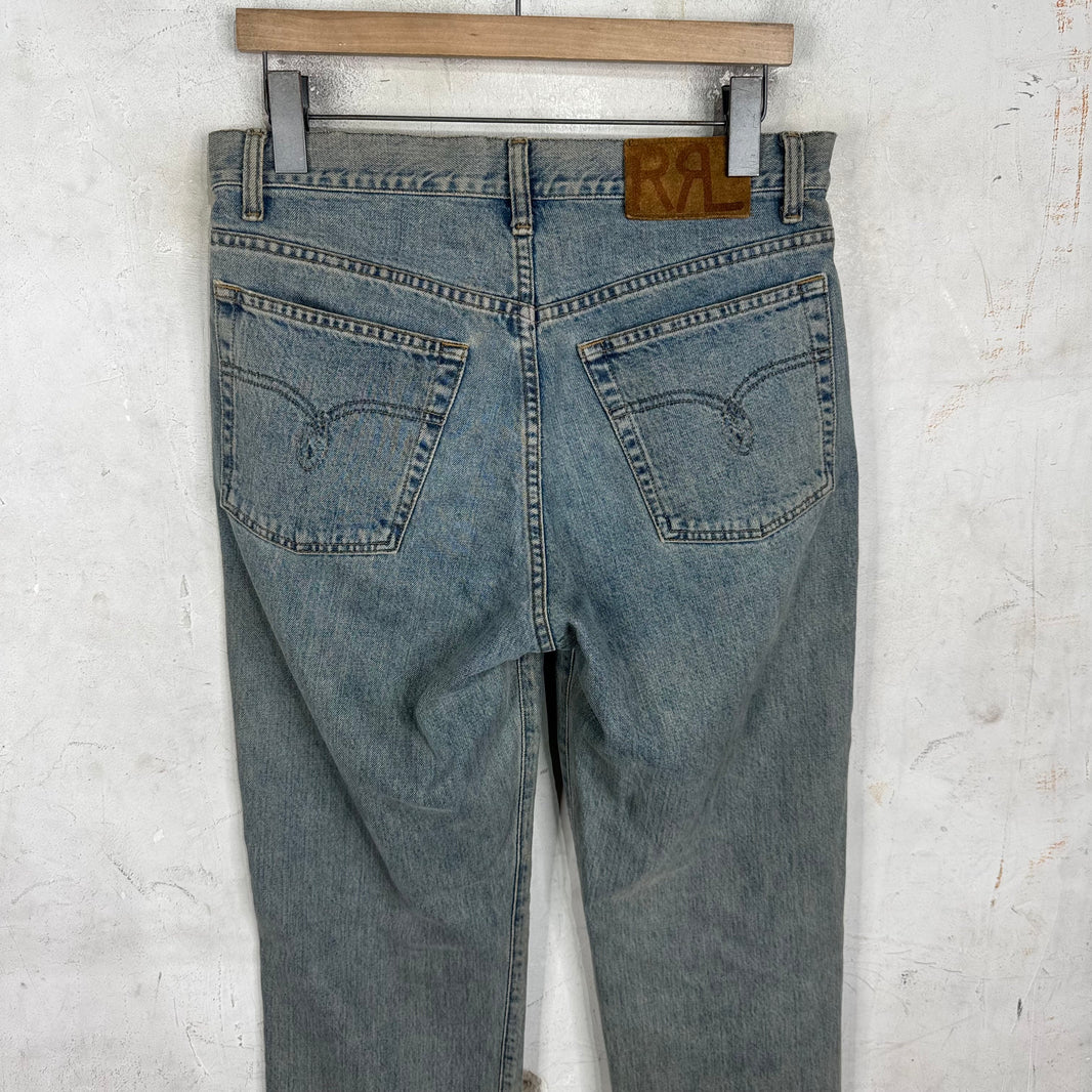 RRL Light Mud Wash Straight Legged Jeans