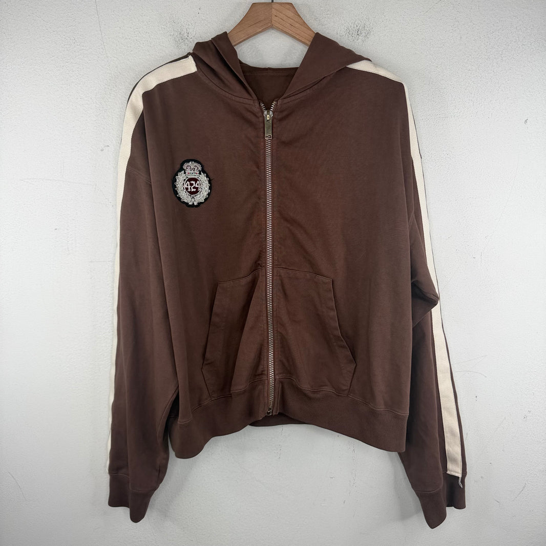 424 Brown Academy Zip-Up Hoodie