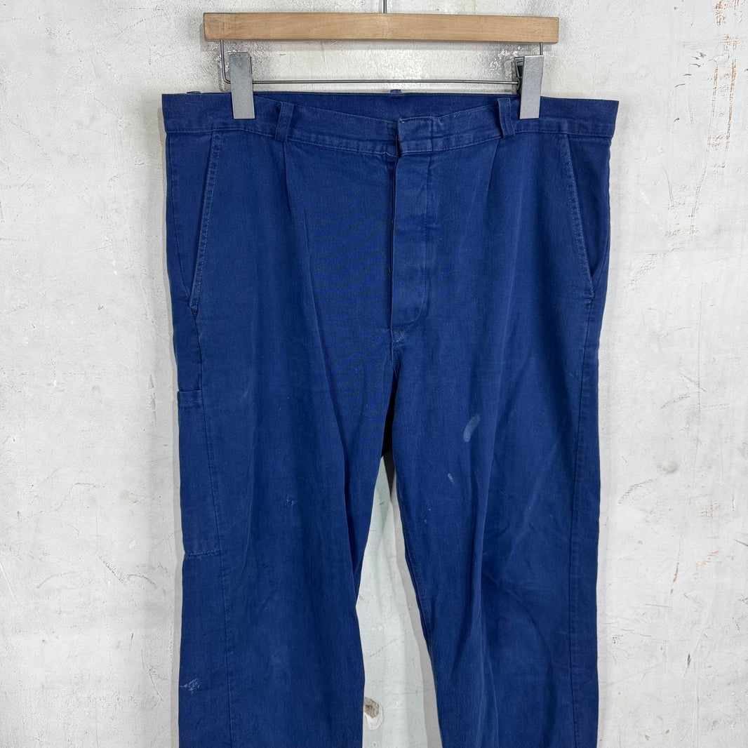 Vintage Blue French Workwear Painter Pants