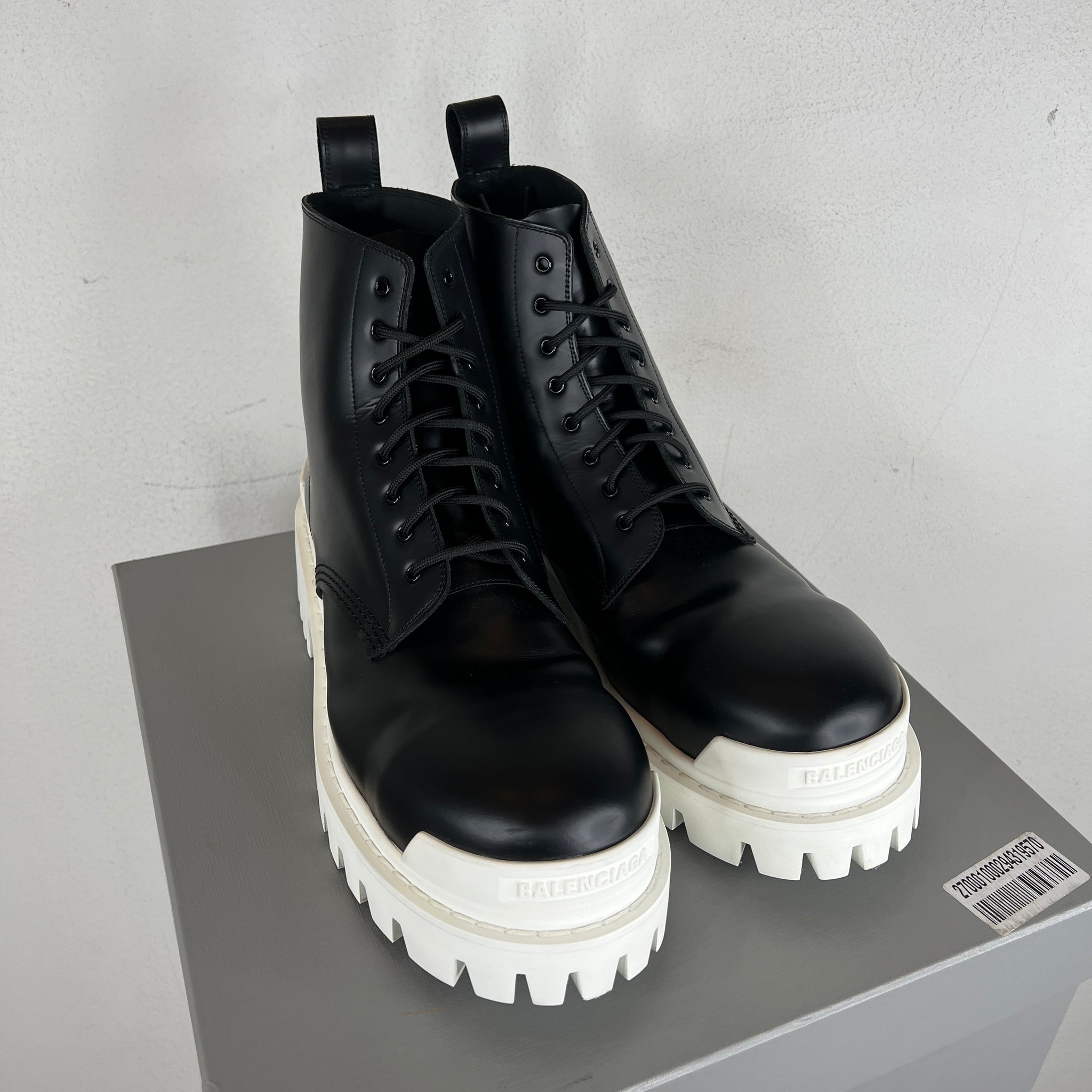 Balenciaga Black/White Strike Boots