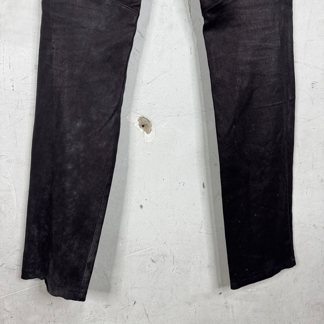 Balmain Leather Drawstring Pants