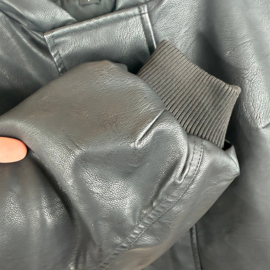 Entire Studios Faux Leather Bomber Jacket